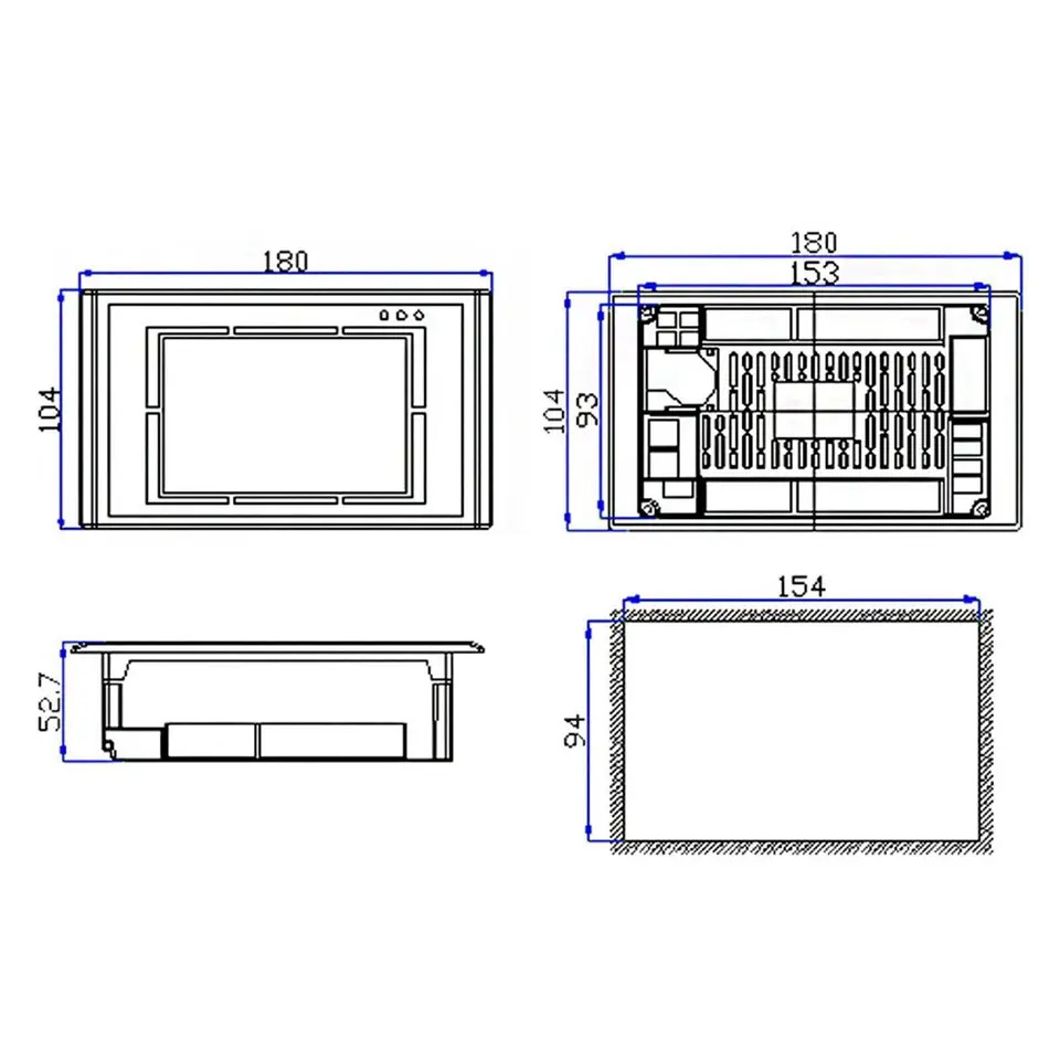 HMI 터치 스크린 PLC 컨트롤러 산업프로그래밍 가능로직 5 인치