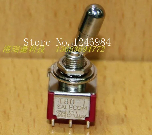 SA T8011-LK 방식 연동 6 피트 2 트렌치 잠금 넥 소형 토글 스위치 대만 SH T80-T M6.35 50 개/l
