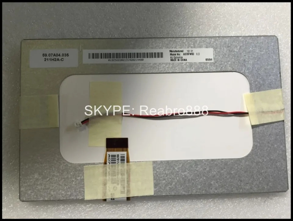 기기LCD 화면 UT6000A A070FW03 V.D 7 인치