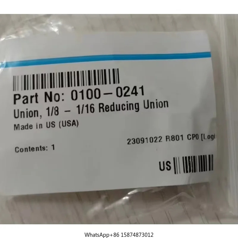 Agilent 0100-0241 UNION 1/8-1/16 감소 UNION신 크빈티지토그래피 소모품