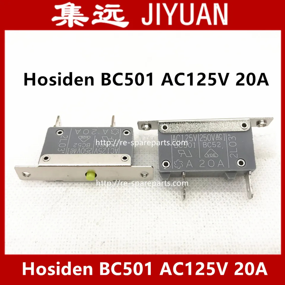 일본 Hosiden Bc501 Ac125v 20A 10A 풀 복합 전류 과부하 보호 누설 스위치-10PCS