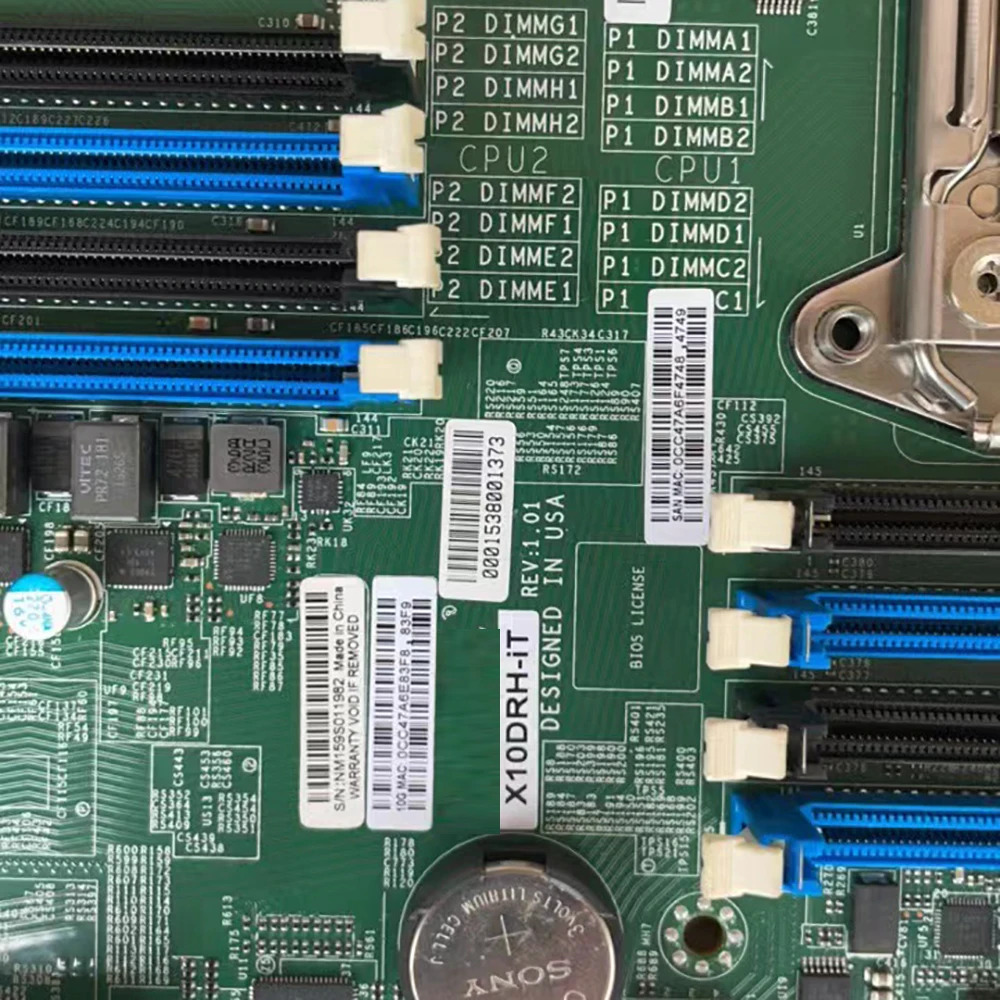 X10DRH-IT 양방향 서버 마더보드는 E5-2600V3 V4 기가비트 네트워크 카드 LGA2011을 지원