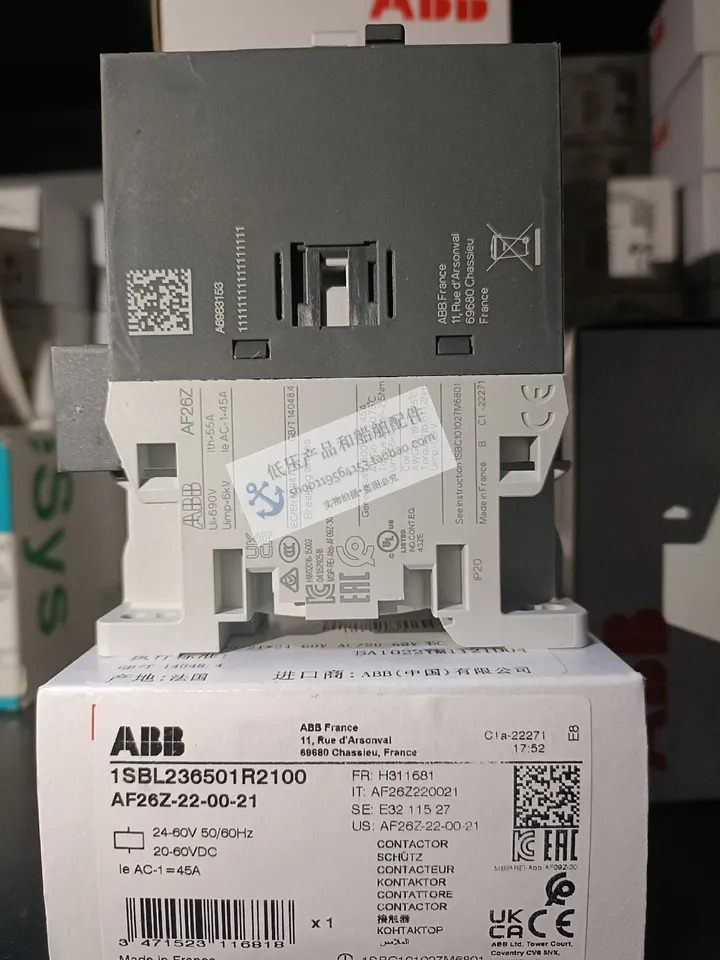 오리지널 ABB DC AC 공통 접촉기 AF26Z- 22-00-21 24-60VAC/DC 신