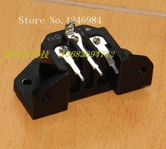 SA 대만 WINFOONG 전원 콘센트 커넥터 소켓 용접 플레이트 벤딩 풋 빅 이어 공좌석 패널 AC SS-7B-1-T7-50 개