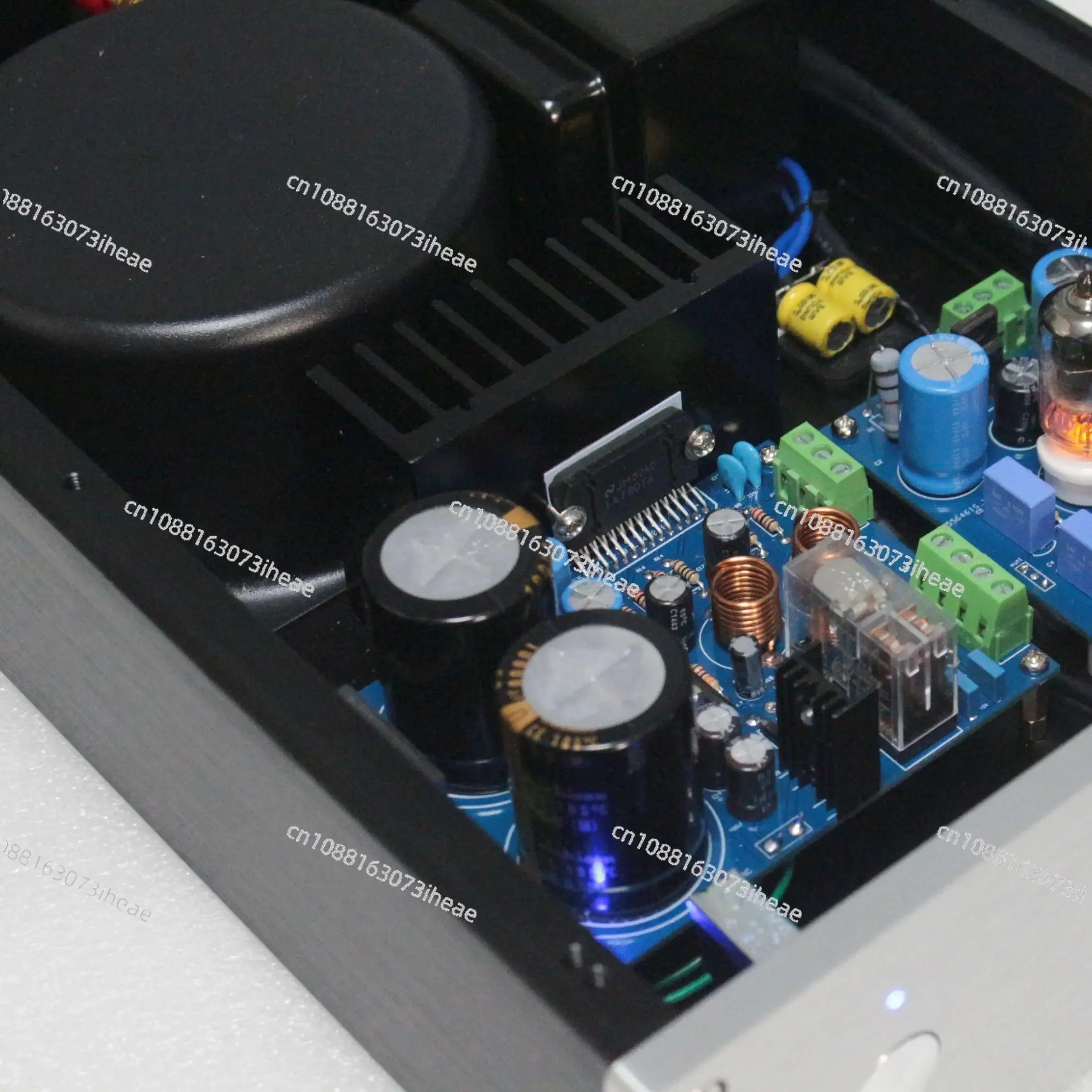 TDA7293 L4780 파워앰프 6J1 튜브 프런트 스테이지 완성품과 결합된 기계
