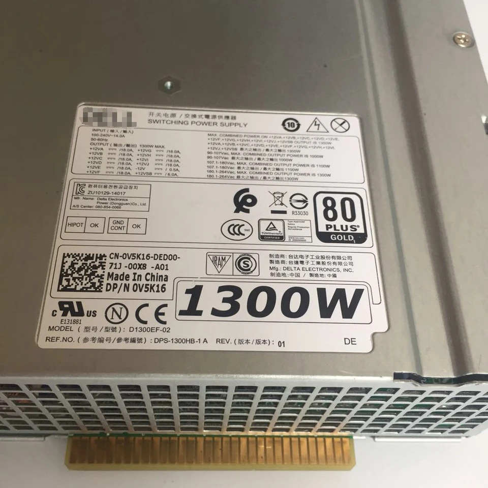 D1300EF-01 D1300EF-02 DELL T7810 T7910 1300W 워크스테이션 전원공급장치