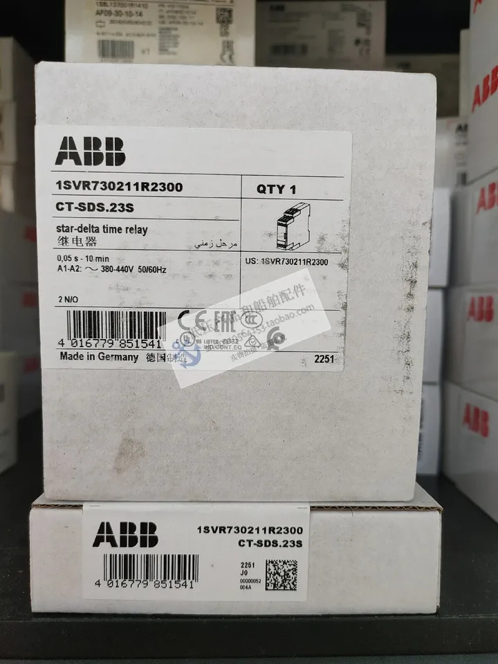 오리지널 ABB 전시릴레이 삼각형 CT-SDS.23S 380-440VAC 2 C/O