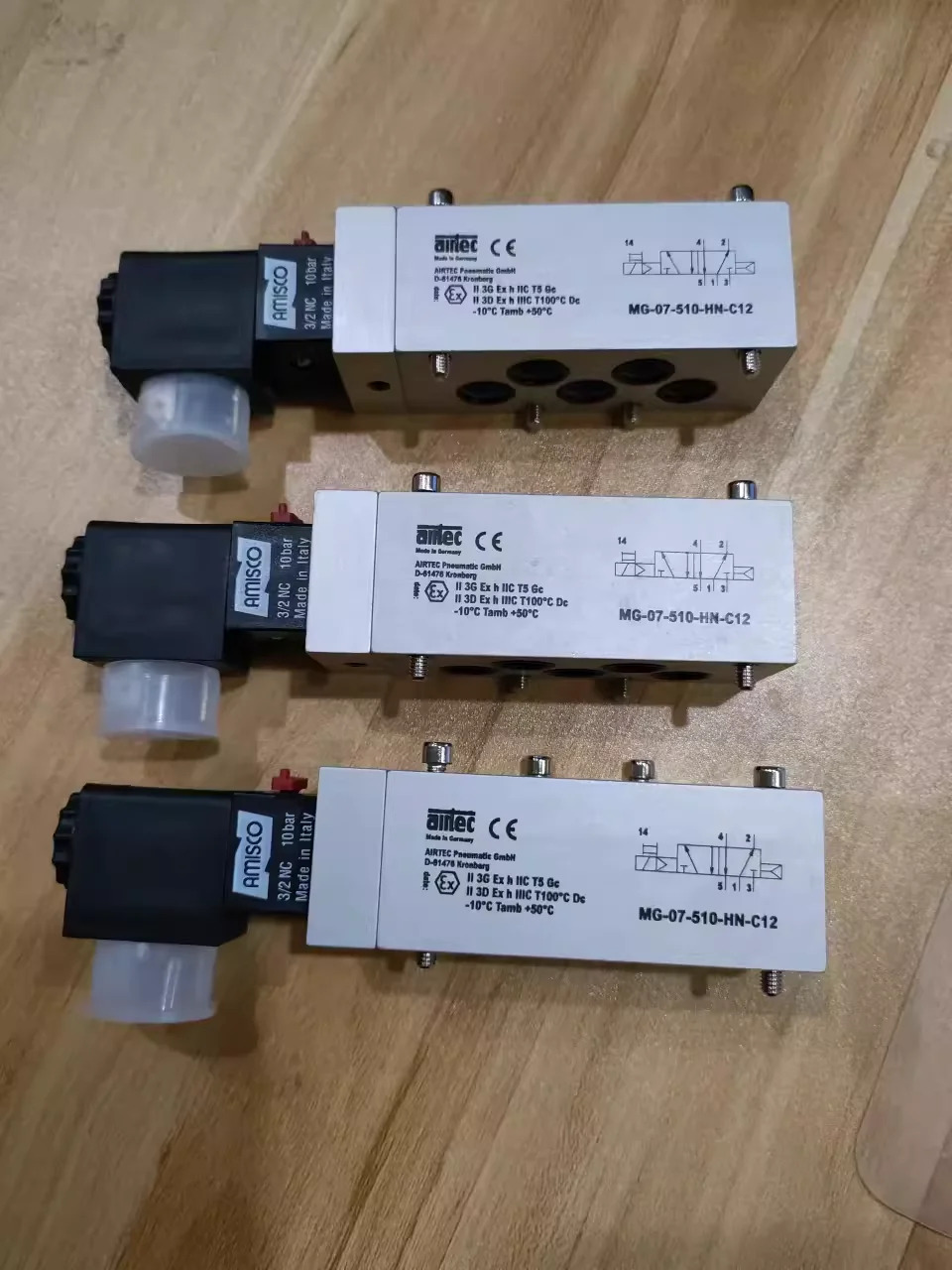 airtec 공압 솔레노이드 밸브 MC-07-510-HN MG-07-510-HN-C12 MG-07-520-HN-C12