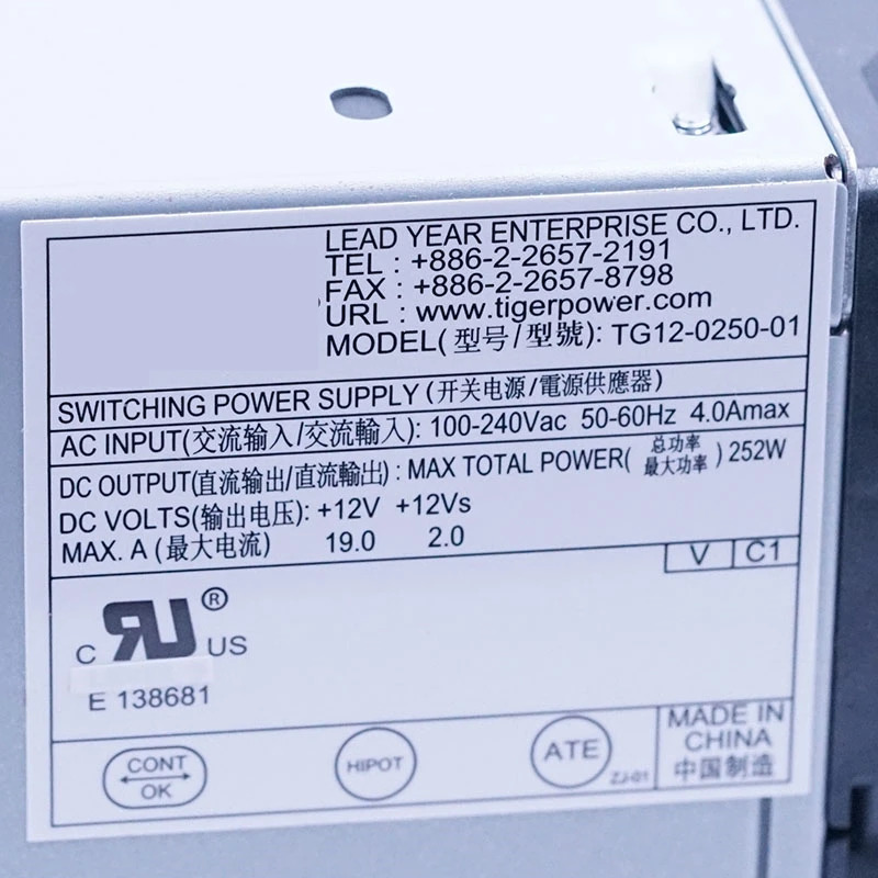 Fujitsu NEC Express 5800 PSU 250W 전원공급장치 TG12-0250-01 신