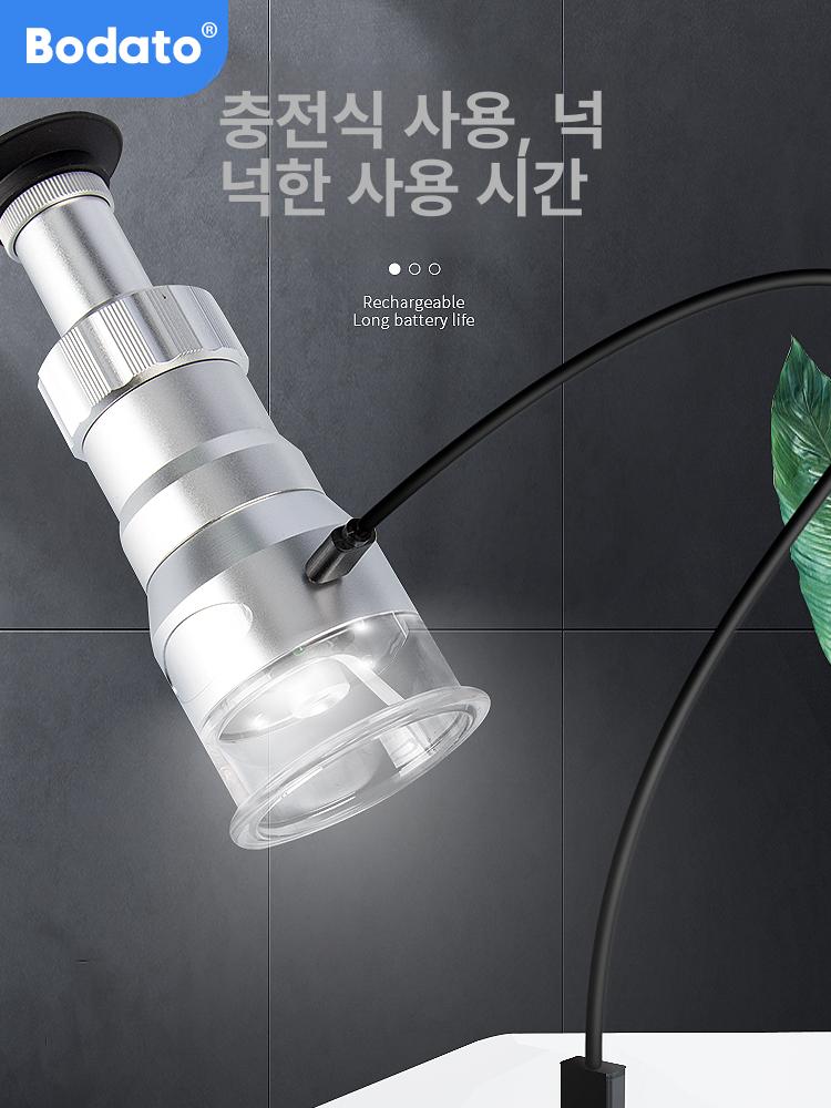 고배율 조명확대경 스탠드형 산업용 돋보기 정밀작업 보석감정 검사용 감정용 렌즈 - 상세 이미지 5