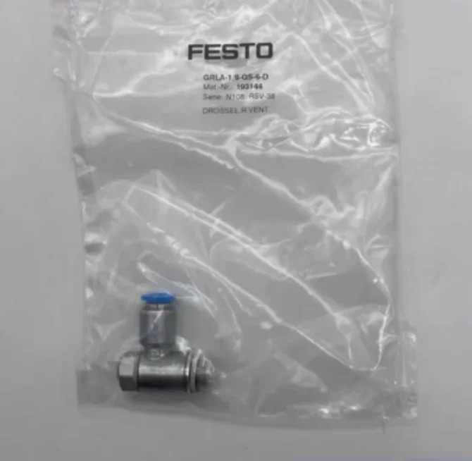 오리지널 FESTO 스로틀 밸브 193143-GRLA-1/8-QS-4-D 193144-GRLA-1/8-QS-6-D 2 개 신
