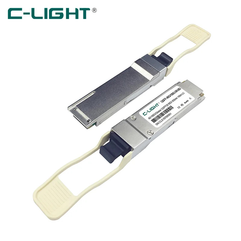 C-라이트 QSFP-40/100-SRBD 호환 40G 100GBase-SR-BiDi QSFP 100m LC OM4 MM 트랜시버