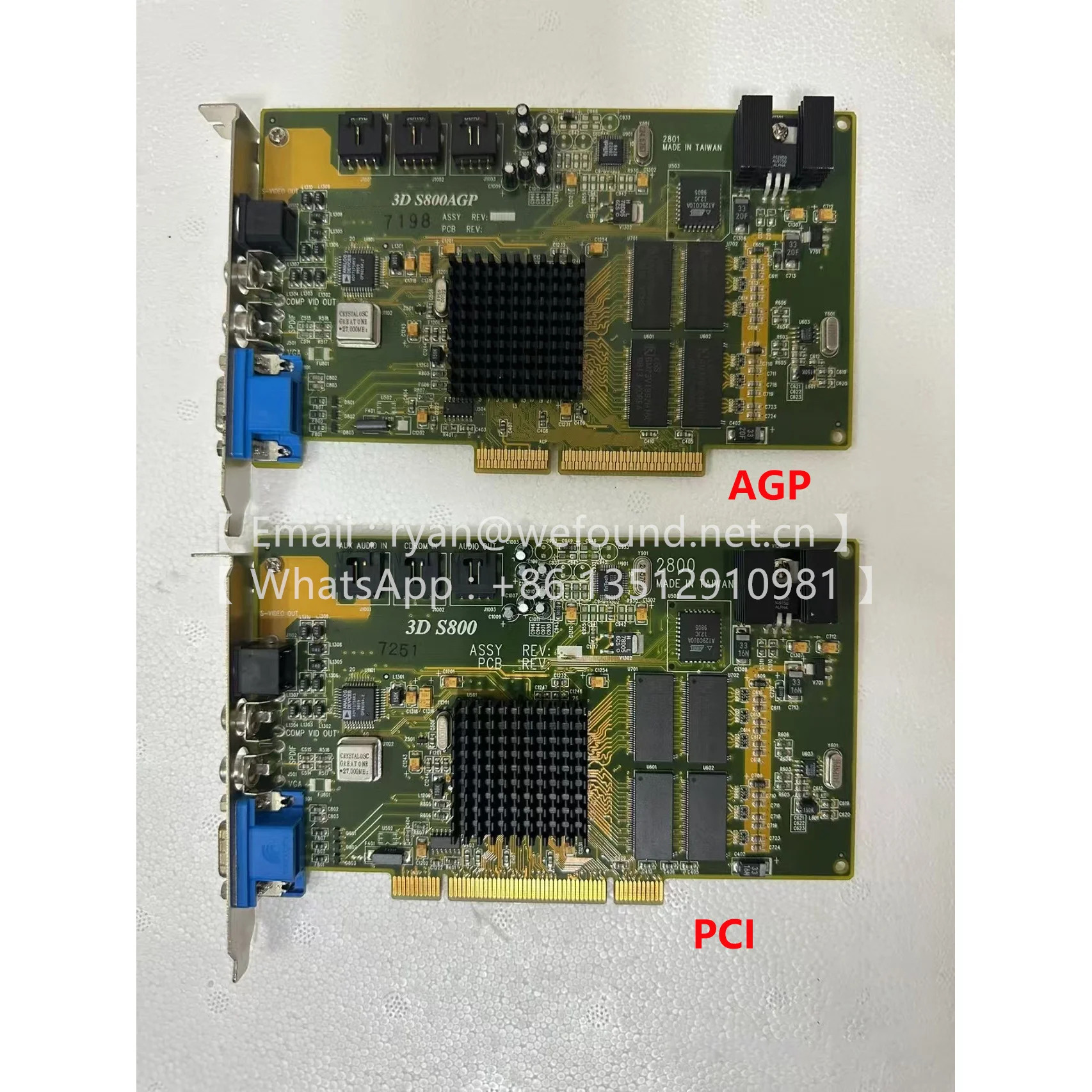 Leadtek WinFast 3D S800 AGP PCI 디스플레이 카드용
