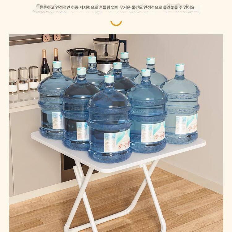 원형 사각 주방 800 설치 확장형접이식식탁 60cm 원형 화이트 - 상세 이미지 5