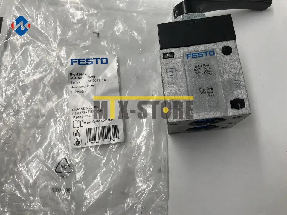 공압 핸드 레버 밸브 Festo H-5-1 4-B 8995 신