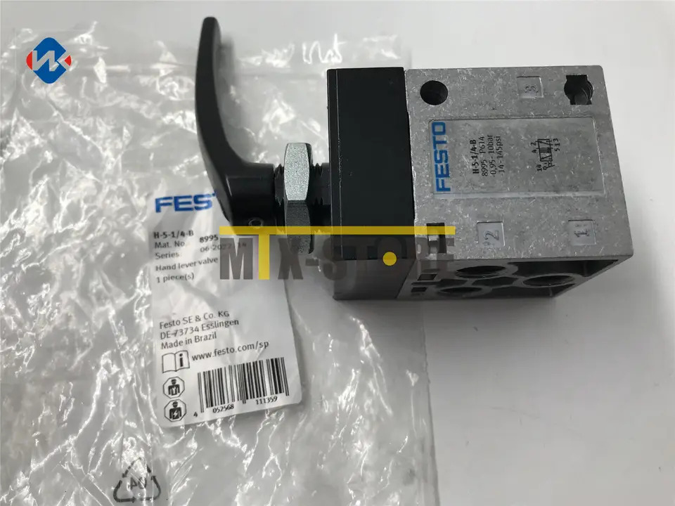 공압 핸드 레버 밸브 Festo H-5-1 4-B 8995 신