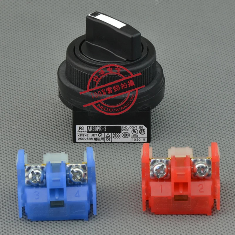 SA 일본 후지 세그먼트 선택기 스위치 30mm 3 자동 재설정 블랙 AR30PR-1 AR30PR-2 0102 11 22 20 -10개