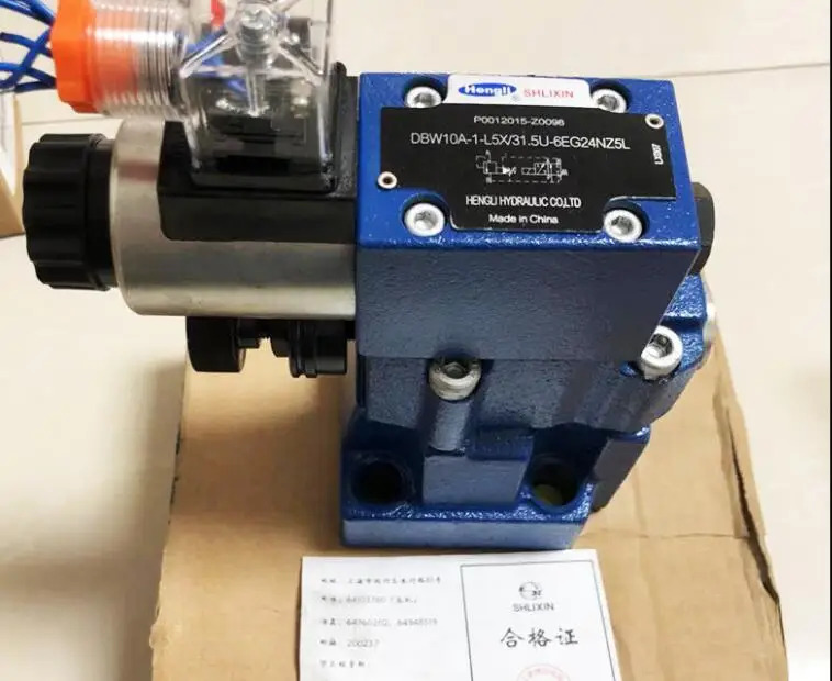 Hengli SHLIXIN 유압식 전자기 릴리프 밸브 산 DBW10B-1-L5X 10-6EW220RNZ5L DBW10A-1-L5X 31.5U-6EG24NZ5L