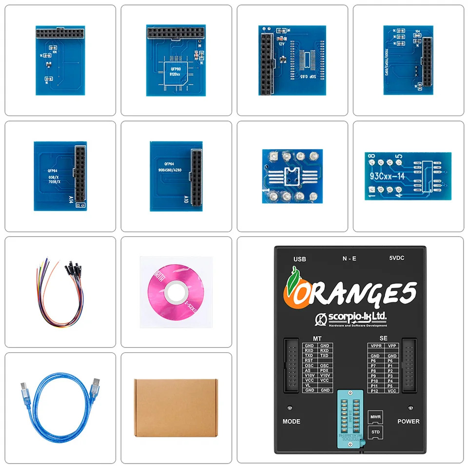 자동차 자동 진단 도구 OEM Orange5 오렌지 5 프로그래밍 장치 전체 패킷 하드웨어 기능 소프트웨어