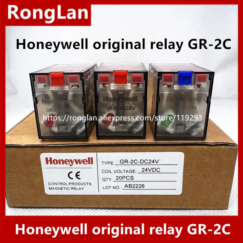 Honeywell 릴레이 GR-2C-DC24V GR-2C-AC24V GR-2C-AC230V GR-2C-DC12V GR-2C-AC380V GR-2C-AC110V 8 피트 2CO 5