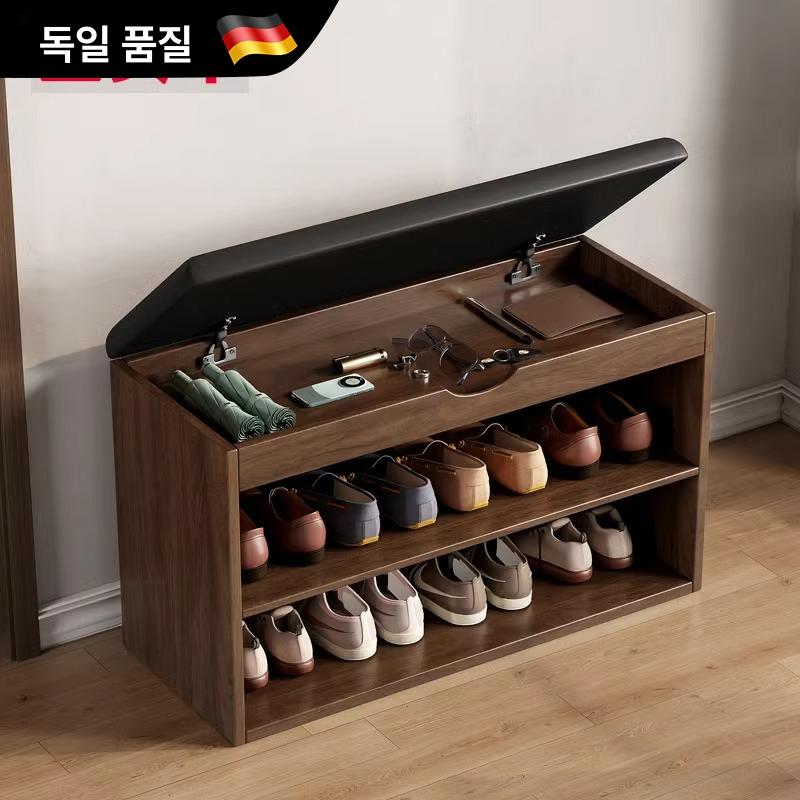 미니 슈벤치 수납형 슬림 거실 신발장 틈새 정리 북유럽 보관대 패브릭 스툴의자 - 상세 이미지 2