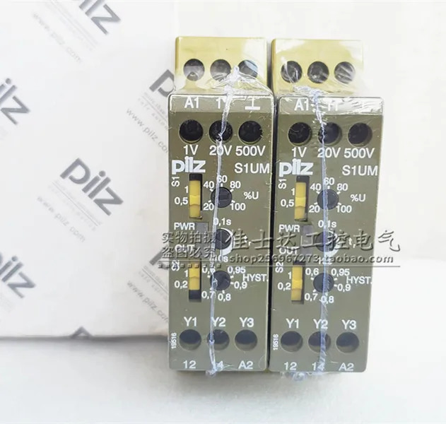 Pilz 마그네틱 안전 릴레이 827225 S1A 24VDC UM 0.1-500 VAC/DC UP 신
