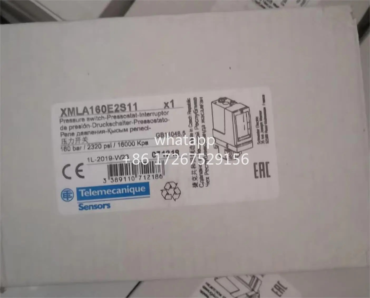 XMLA160E2S11 압력 스위치 내 새
