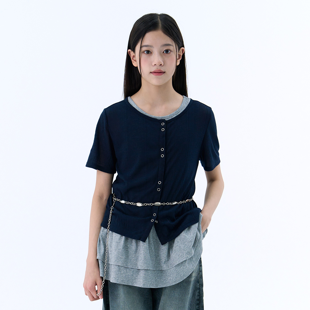 [N배송] 더데이걸 캉캉 나시 레이어드 가디건 TGRA26401 - 상세 이미지 2