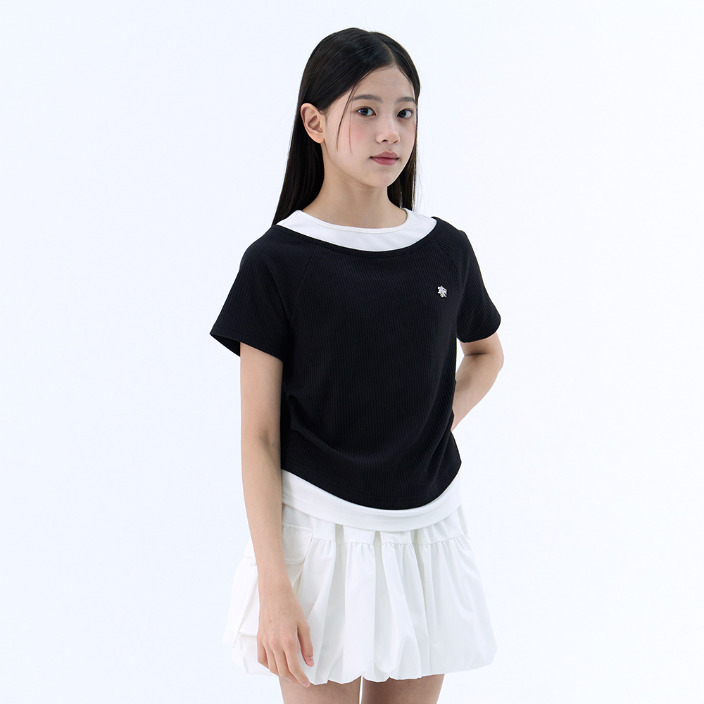 더데이걸 힙해 레이어드 반팔 티셔츠 TGRA26310 이미지 7