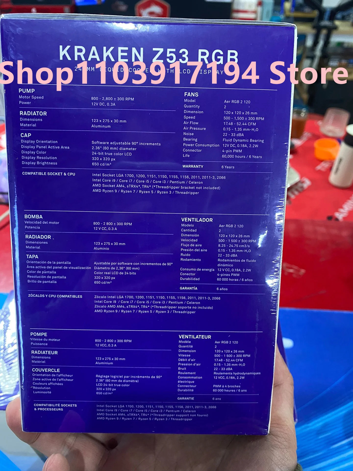NZXT KRAKEN 사이렌 Z53 화이트 RGB 데스크탑 통합 240 수냉식 라디에이터 디지털 디스플레이 콜드 헤드 지지대 ARGB