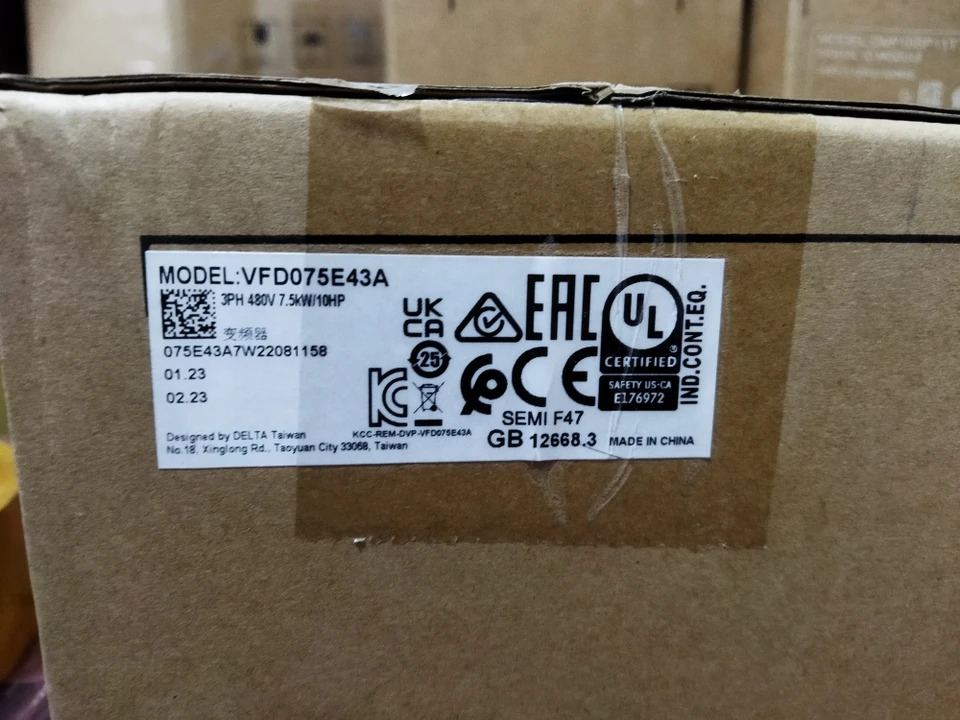 델타 인버터 E 시리즈 VFD075E43A 신