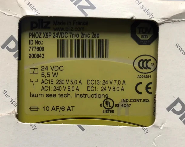 777609 PNOZ X9P 24VDC 안전 릴레이 신