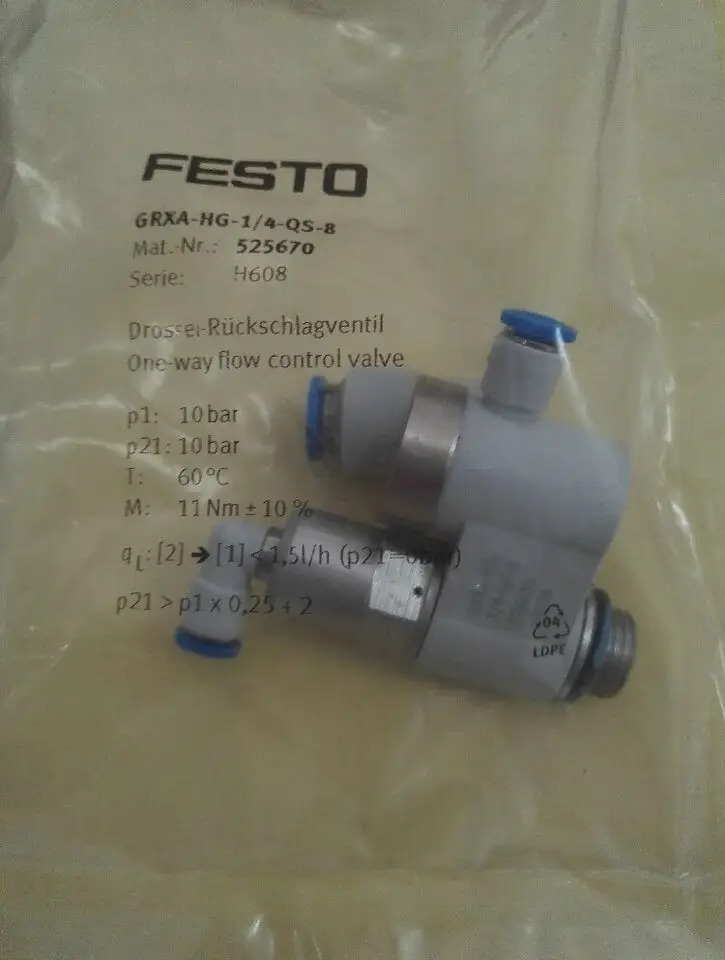 Festo GRXA-HG-1/4-QS-8 530041 솔레노이드 밸브 GRXAHG14QS8 신