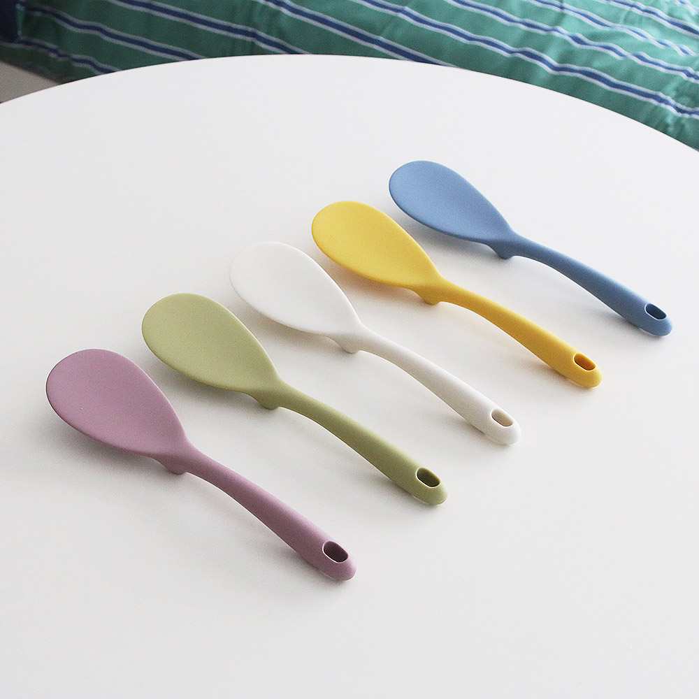 컬러핏 국산 실리콘 헤드받침 주걱 대 5colors 밥주걱 조리도구 - 상품 이미지