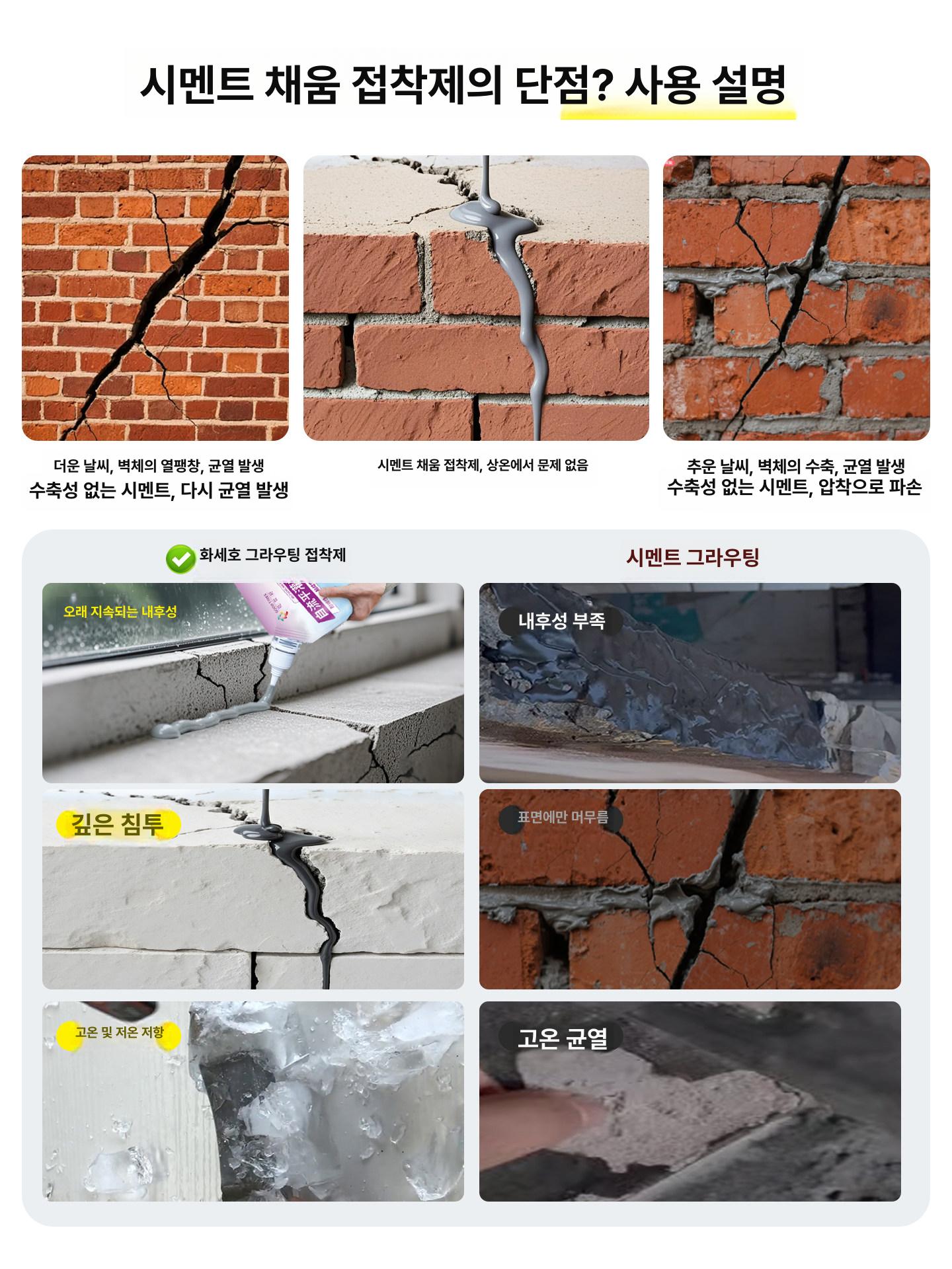 실링 크랙보수제 고강도 내외부 갈라짐 퍼티 누수 틈새 방수제 실란트 코팅제 배관 - 상세 이미지 4