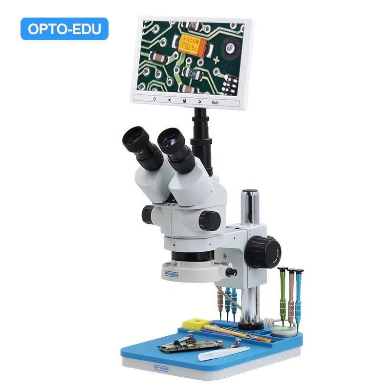 휴대 전화 수리 OPTO-EDU A23.3645N-R1H1 7X 45X 줌 스테레오 현미경