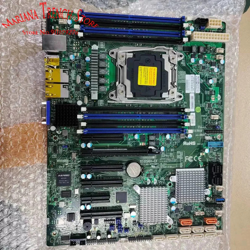 슈퍼마이크로 마더보드X10SRH-CF LGA2011 E5-1600/2600 V3/V4 패밀리 프로세서 DDR4 ECC i350-AM2 듀얼 포트 GbE LAN