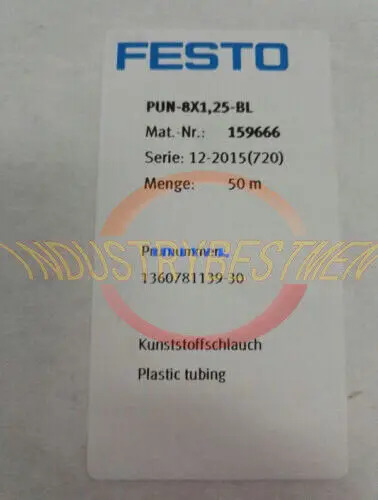 공압 튜브 PUN-8X1.25-BL Festo PUN-8X125-BL 159666 blau 50M신