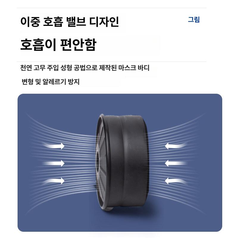 필터 마스크 산업용 화산재방독면 페인트 농약 군대 사다리꼴 방연 가스 대비용 훈련 - 상세 이미지 2
