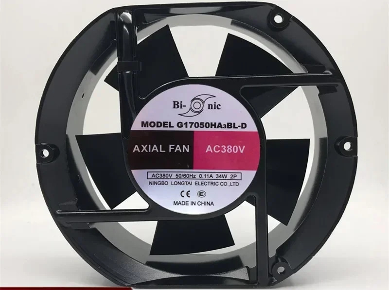 새 Bi nic 17CM G17050HA3BL-D AC380V 0.11A 34W 듀얼 볼 냉각팬