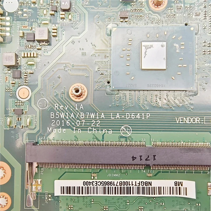 Acer Aspire ES1-533 노트북 마더보드 B5W1A/B7W1A N3350 CPU DDR3 메인보드LA-D641P 완전 작동 리퍼