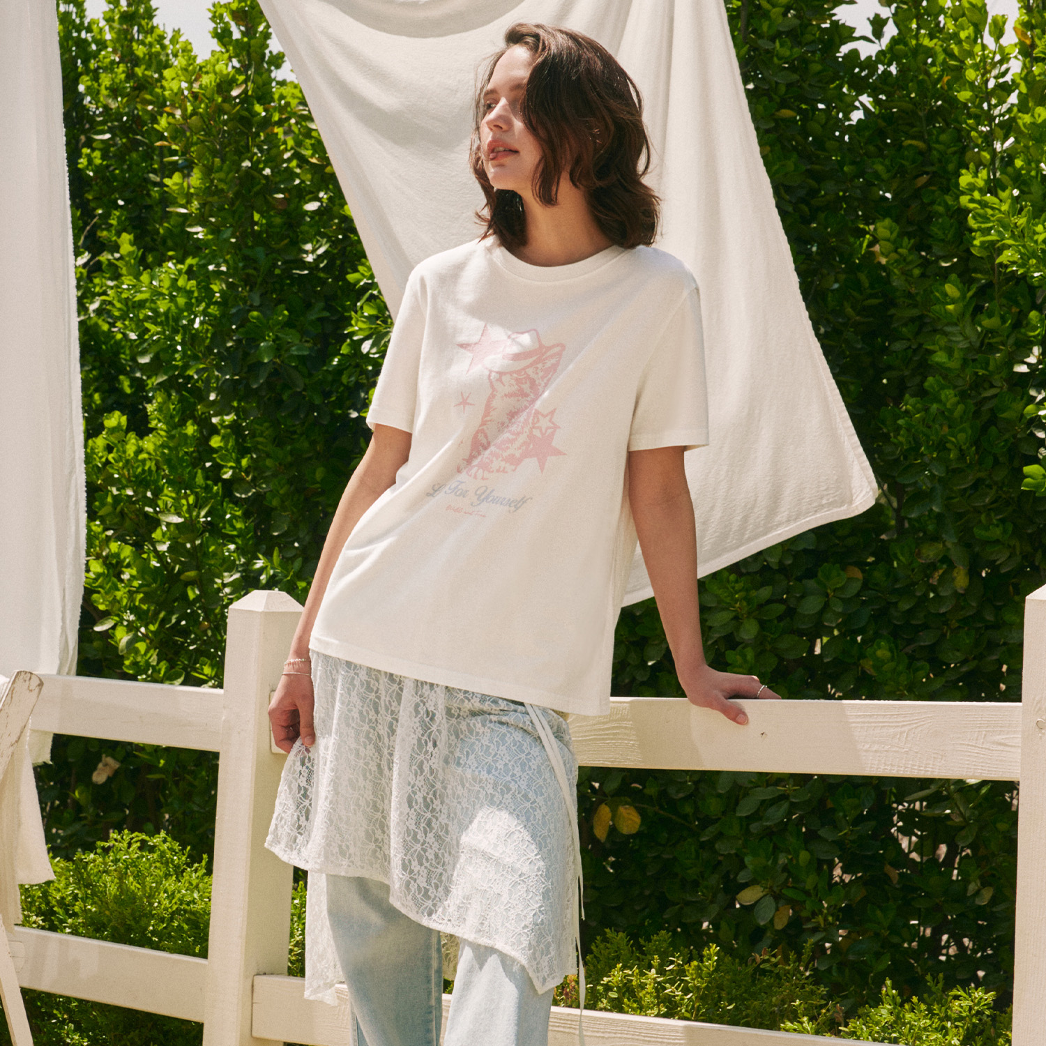 [제로스트릿][2컬러] 카우보이 캣 반팔 티셔츠 COWBOY CAT SHORT SLEEVE T-SHIRT - 상세 이미지 5