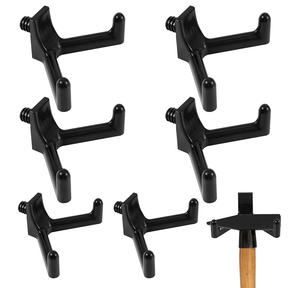 선캐스트 창고와 호환되는 창고용 6pcs 공구 후크, 프리미엄 플라스틱 창고 벽걸이 정리 및 차고 걸이용 칼 가위 전동 공구(블랙) - 상품 이미지