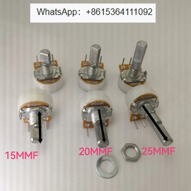 10Pcs 148 단일 내부 벤딩 풋 전위차계 B500K 스테핑 먼지 커버 온수기 하프 핸들 포함