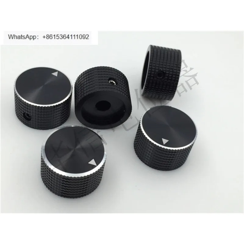 10Pcs 알루미늄 합금 손잡이 캡 검정색 6.4MM 직경 25MMX15.5MM 밝은 자리