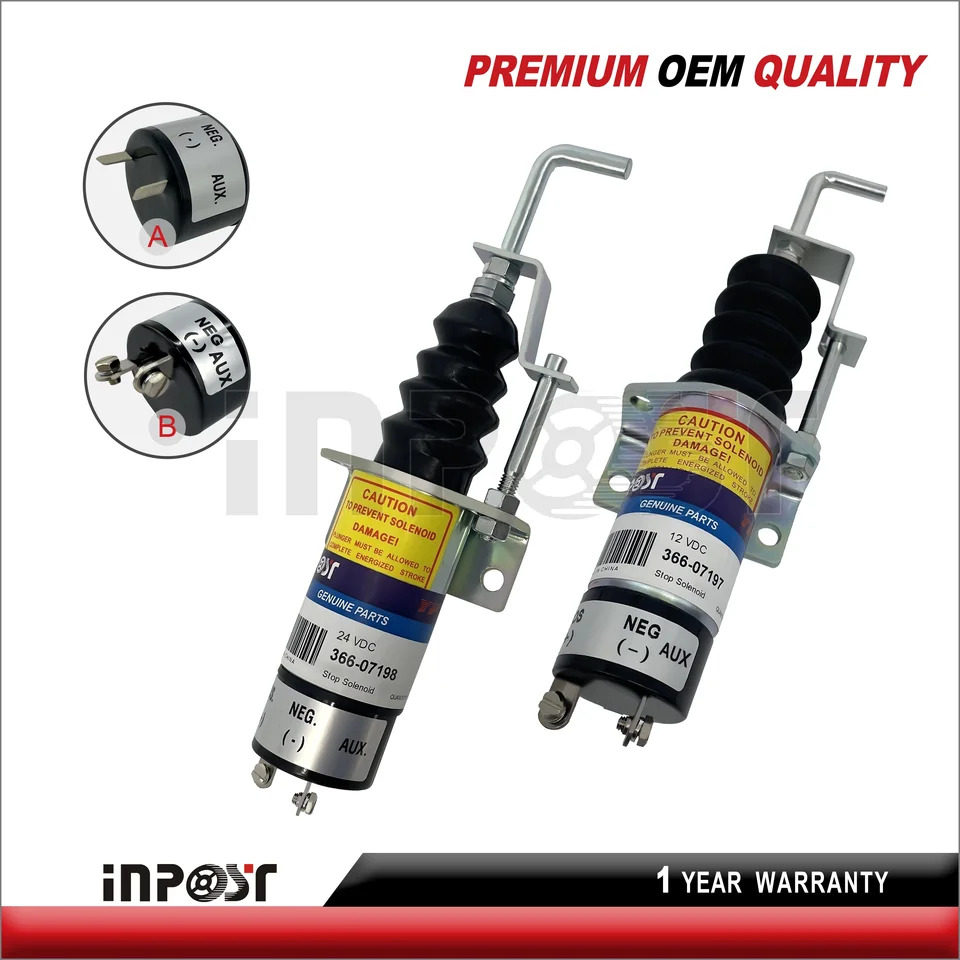 12V 24V 기계 엔진 부품 푸시 풀 솔레노이드 1502-12 Lister Petter 디젤 36607198 36607197 정지