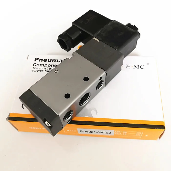 E.MC 공압 솔레노이드 밸브 RV5221-08Q RV5241-15Q RV5231-10Q RV5222-08Q RV5211-06Q 압력 0.15-0.8MPa ISO9001 AC22