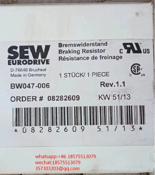 Sew Eurodrive BW047-006 브레이크 저항 08282609 BWD600 47R 240W 신