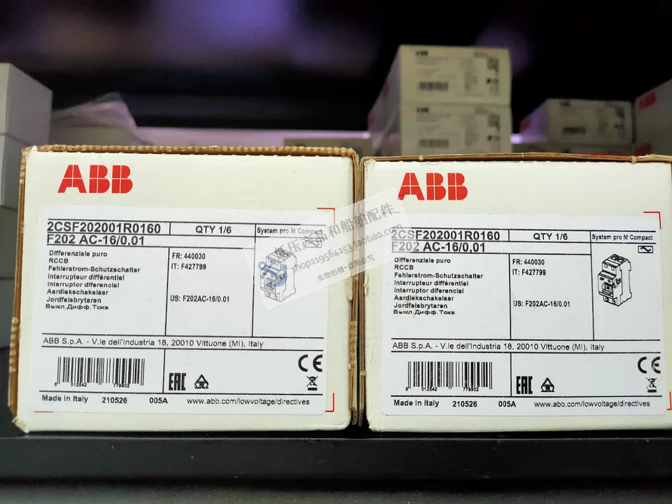 ABB 누출 보호대 F202 AC- 16/0.01 2CSF01R0160 신