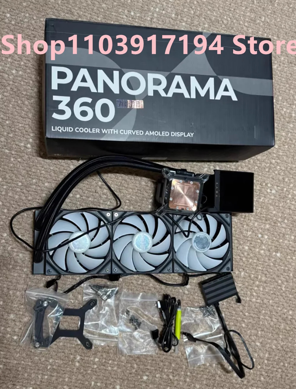 TRYX PANORAMA SE ARGB 360 검정색 흰색 곡선형 Amoled 디스플레이가 장착된 액체 냉각기